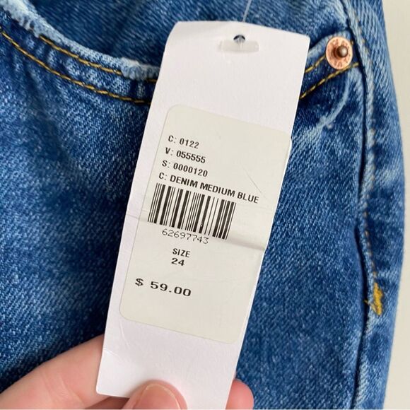 BDG High Waist Mom Straight Leg Tapered Jeans 24 NWT - Picture 4 of 7